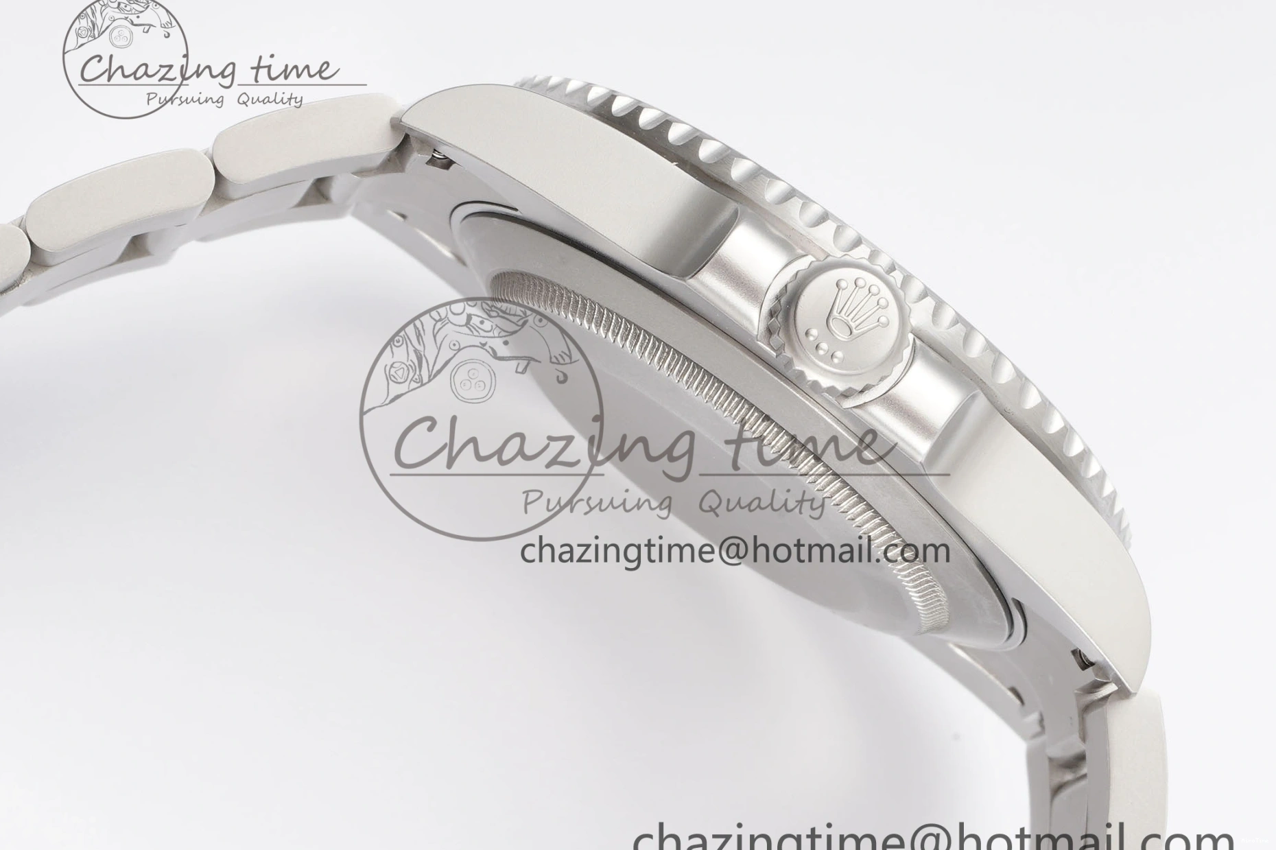 MiroTime 0104 Submariner Sandblasted DIWF Best Edition White Bezel Pink Dial Dial on SS Bracelet VR TravelReady 2066